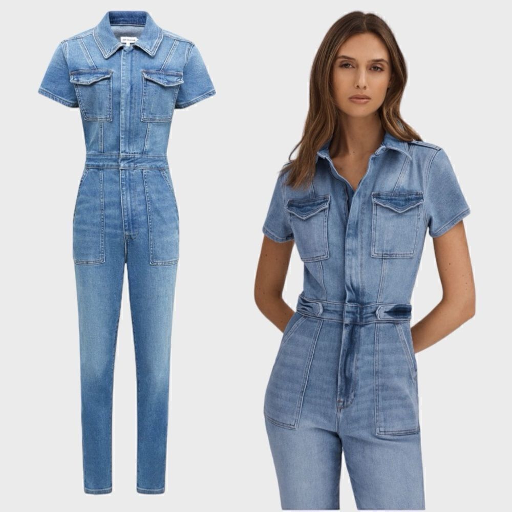Good American Dress for Success Denim Jumpsuit